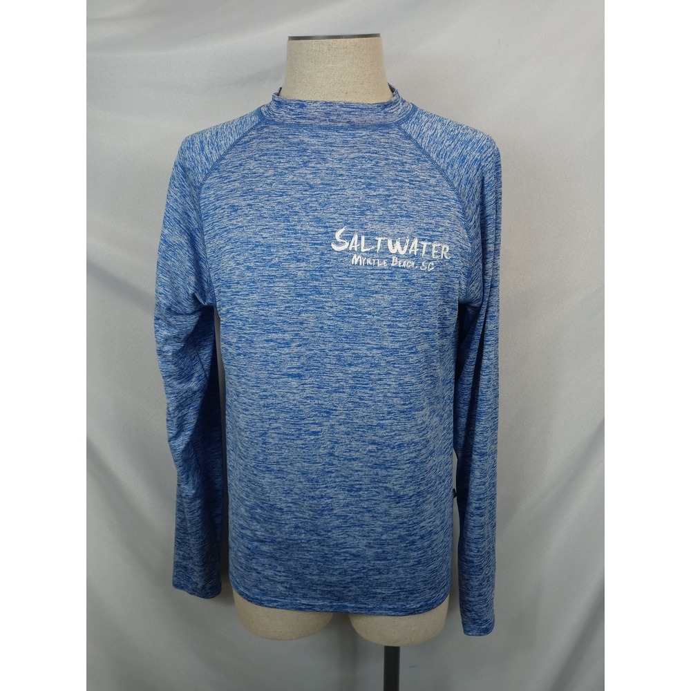 Banana Boat Sun Shirt Rash Guard 2XL Saltwater Myrtle Beach Long‎ Sleeve Blue